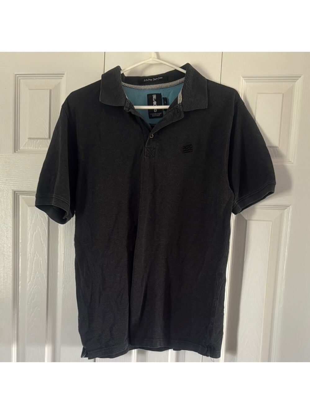 Billabong Charcoal Polo Shirt Classic Knit Casual